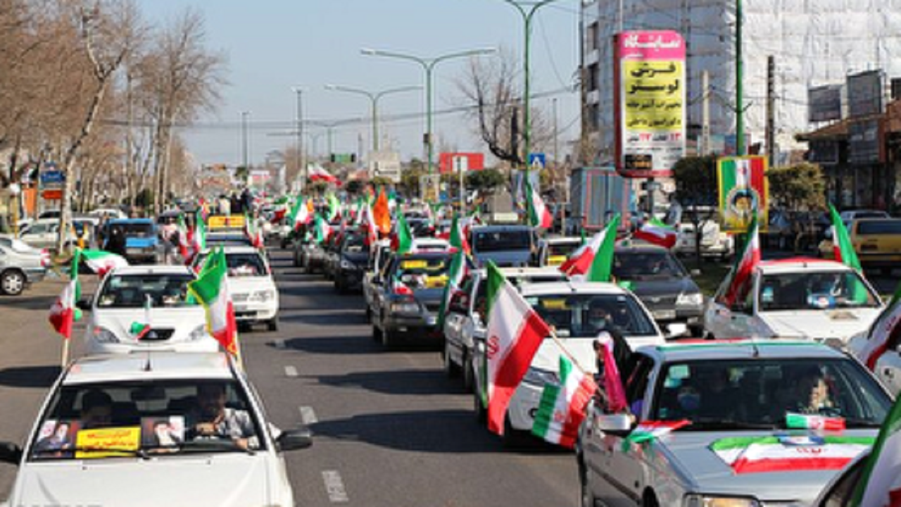 برگزاری راهپیمایی ۲۲ بهمن در زنجان به صورت خودرویی