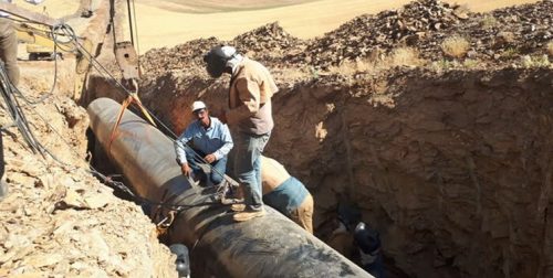 اصلاح 9 کیلومتر شبکه توزیع آب روستای باش قشلاق در شهرستان خدابنده